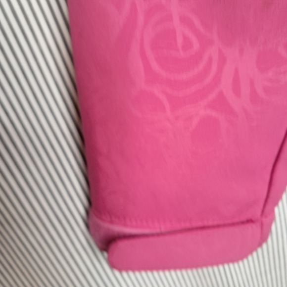 Double Diamond Pink Rose Print Softshell Fleece Lined Jacket Women's Size S - Picture 8 of 8